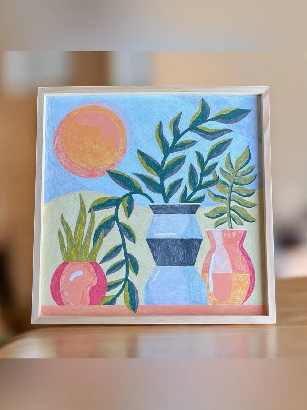 Plant Painting Handcrafted Handmade Framed Art Plants